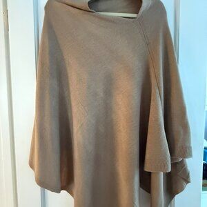 Cashmere Feel Poncho- tan one size NEW WITH TAGS.